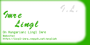 imre lingl business card